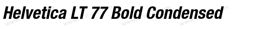 Helvetica LT 77 Bold Condensed字体转换